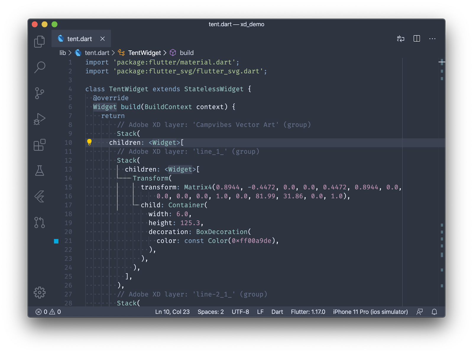 Exported code can be integrated into your existing project and updated without reworking other files.