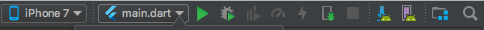 Click the Green Play button to run the app. In this example we are using the iOS Simulator.