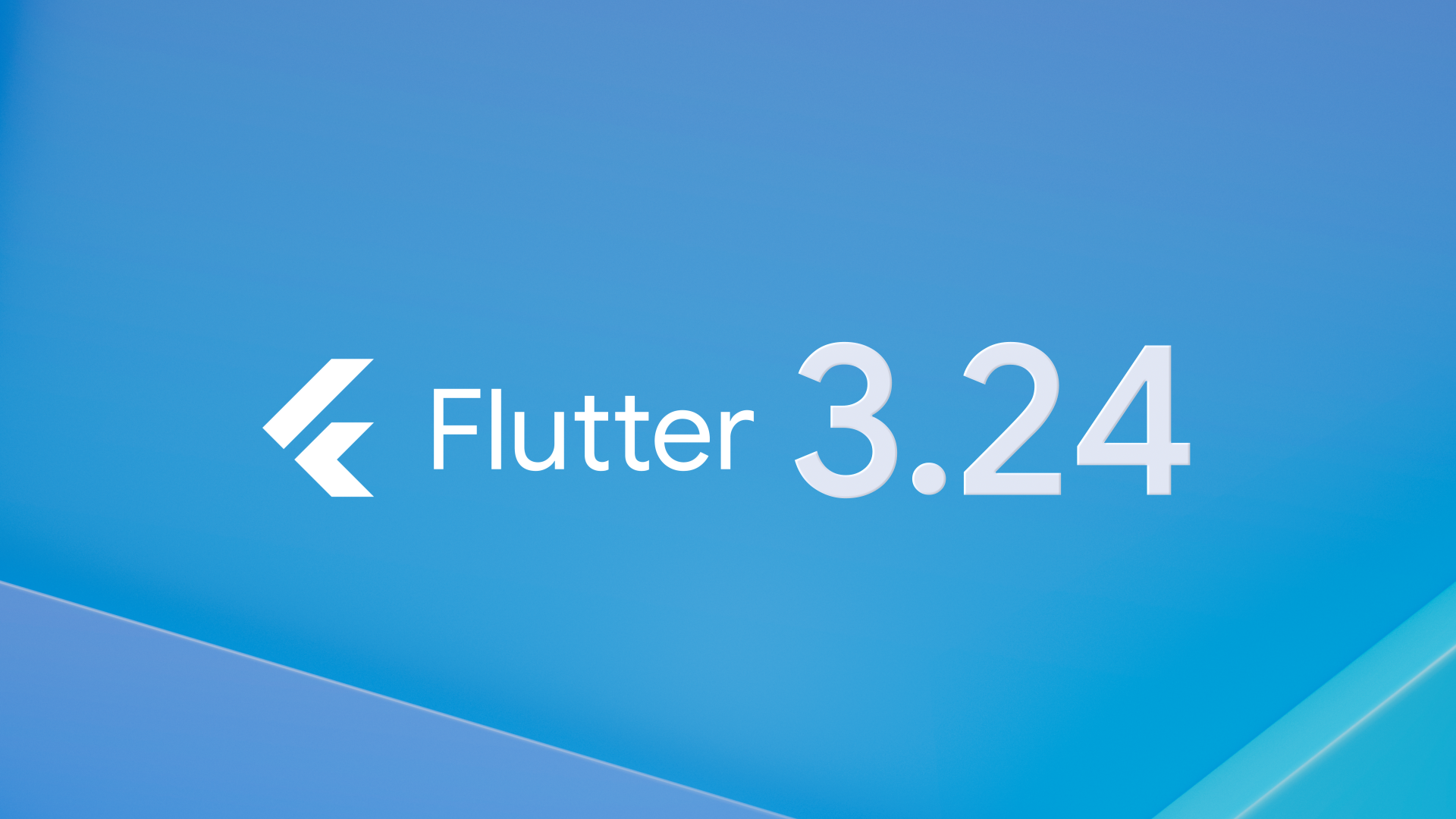 Flutter 3.24 on a blue background