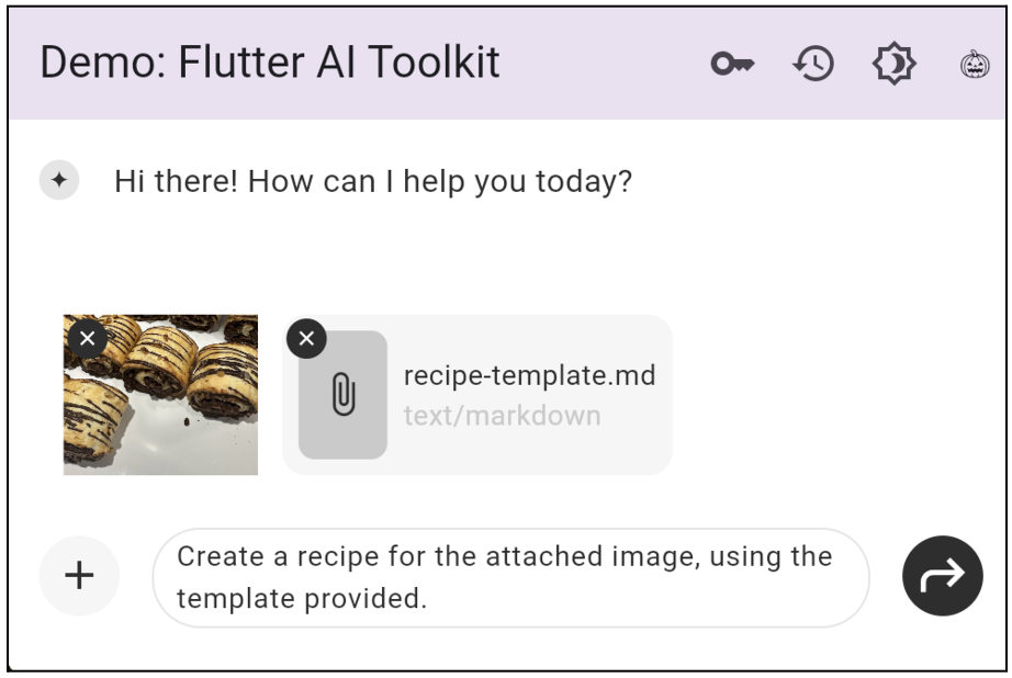 Multimedia attachment support in Flutter AI Toolkit