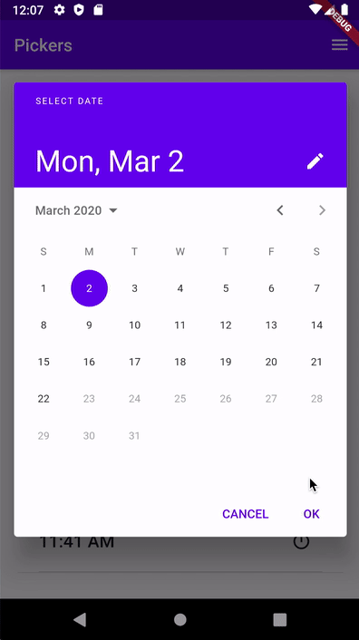 Updated Material DatePicker widget