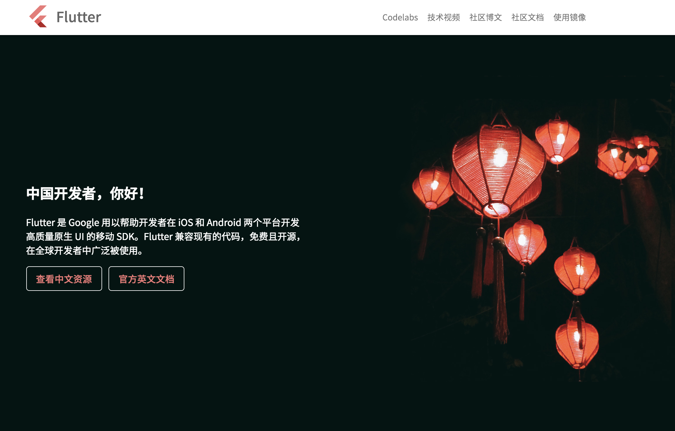 Flutter in China website