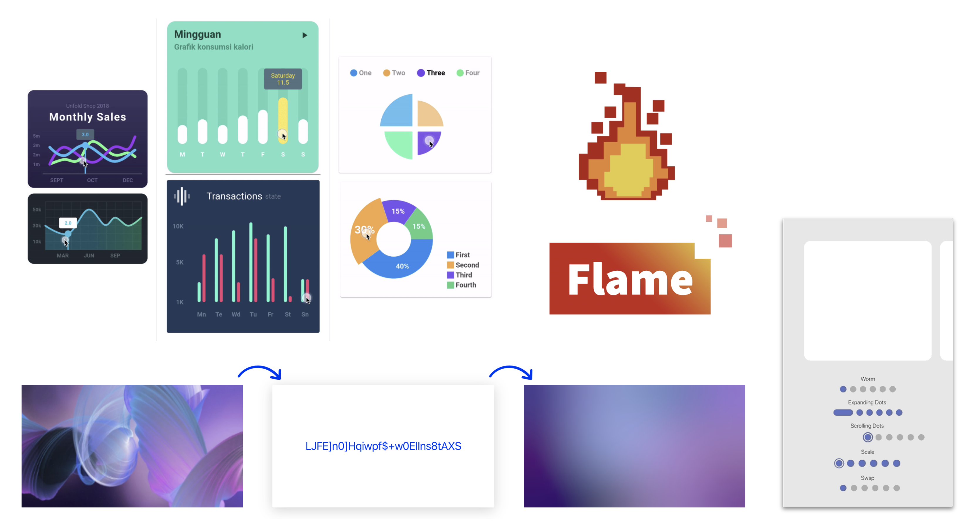 Some of the over 10,000 plugins on pub.dev that add everything from business charts, to 2D games engine support to Flutter.