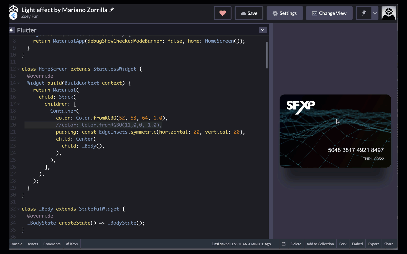 *[“Light effect” animation](https://codepen.io/zoeyfan/pen/mdeebvy) by [Mariano Zorrilla](https://gist.github.com/mkiisoft)*