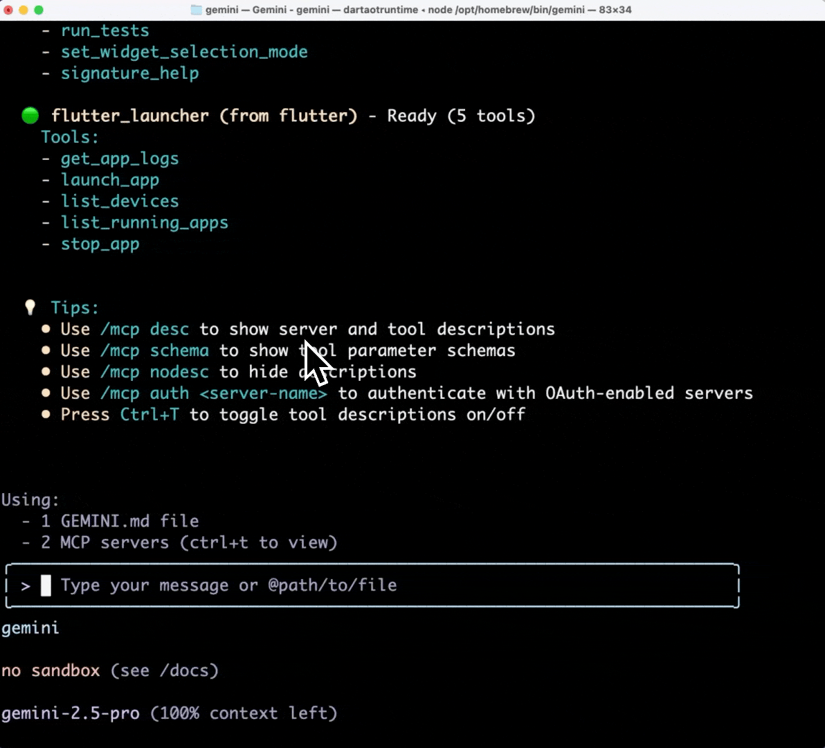 Create app app with the /create-app command